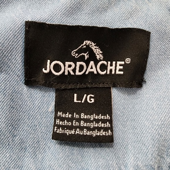 Jordache Denim Romper Womens Large Sleeveless Utility Shorts Light Blue Retro - Picture 8 of 16
